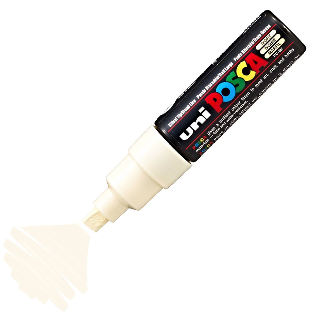 Uni Posca PC-8K Boyama Markörü 8 mm Kesik Uç FİLDİŞİ
