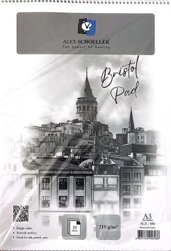 Alex Schoeller A3 210 gr Spiralli Bristol Pad 20 Yp.