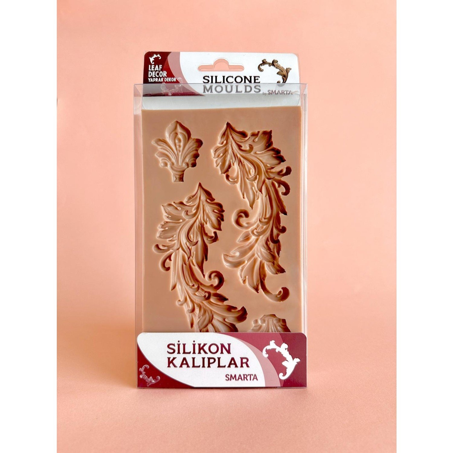 Smarta Büyük Silikon Kalıp Yaprak Dekor Seti 21x12cm