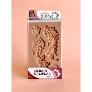 Smarta Büyük Silikon Kalıp Yaprak Dekor Seti 21x12cm