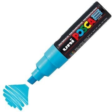 Uni Posca PC-8K Boyama Markörü 8 mm Kesik Uç TURKUAZ