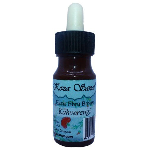 Koza Hazır Ebru Boyası Damlalıklı Kahverengi 30 ml