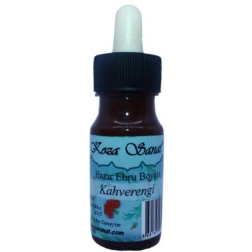 Koza Hazır Ebru Boyası Damlalıklı Kahverengi 30 ml