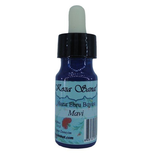 Koza Hazır Ebru Boyası Damlalıklı Mavi 30 ml