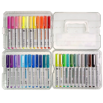 Rich Art-X Pro Fırça Uçlu Akrilik Marker Seti 36 Renk Kristal Kutulu