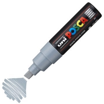 Uni Posca PC-8K Boyama Markörü 8 mm Kesik Uç GRİ