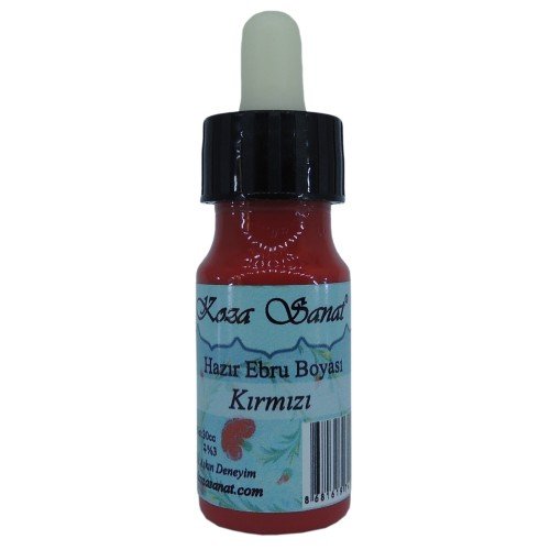 Koza Hazır Ebru Boyası Damlalıklı Kırmızı 30 ml
