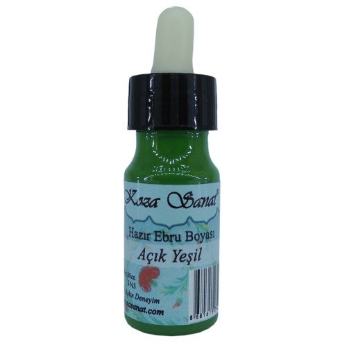 Koza Hazır Ebru Boyası Damlalıklı Açık Yeşil 30 ml