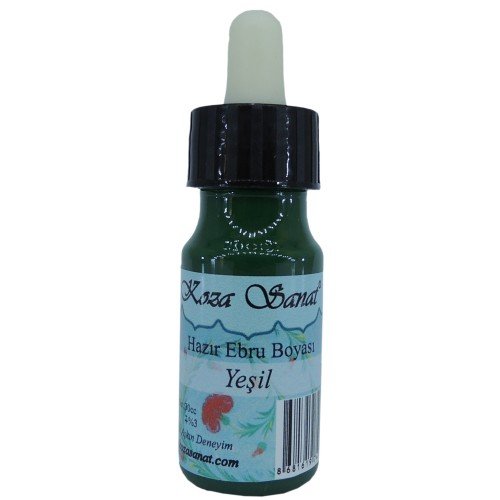 Koza Hazır Ebru Boyası Damlalıklı Yeşil 30 ml