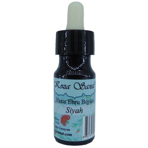 Koza Hazır Ebru Boyası Damlalıklı Siyah 30 ml