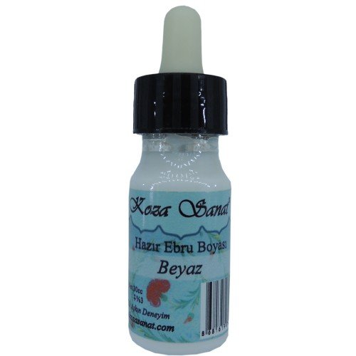 Koza Hazır Ebru Boyası Damlalıklı Beyaz 30 ml