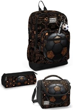 Coral High Kids Futbol Desenli 3’lü Okul Çanta Seti SET133217