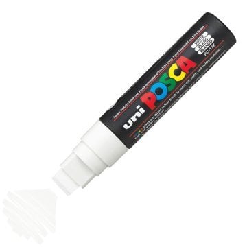 Uni Posca PC-17K Boyama Markörü 15 mm Kesik Uç BEYAZ