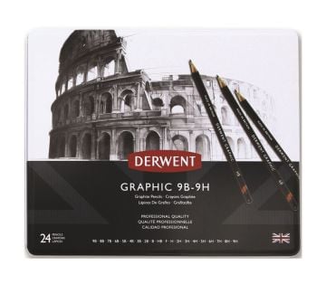 Derwent Graphic Dereceli Kalem Seti Metal Kutu 24'lü