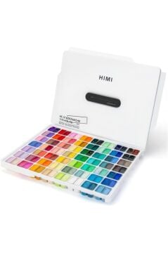 HIMI Twin Cup Gouache Set 112 Renk x 12 gr Guaj Boya Seti (White Case)