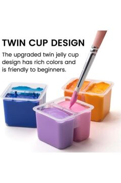 HIMI Twin Cup Gouache Set 112 Renk x 12 gr Guaj Boya Seti (White Case)