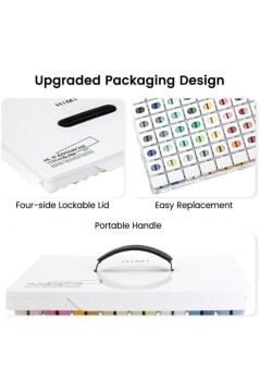 HIMI Twin Cup Gouache Set 112 Renk x 12 gr Guaj Boya Seti (White Case)