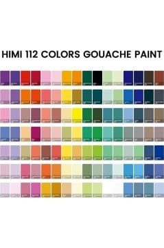 HIMI Twin Cup Gouache Set 112 Renk x 12 gr Guaj Boya Seti (White Case)