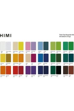 HIMI Twin Cup Gouache Set 36 Renk x 12 gr Guaj Boya + 3 Fırça (Purple Case)