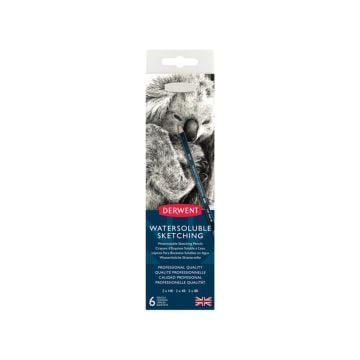 Derwent Watersoluble Sketching Pencils Suda Çözünebilen Çizim Kalemi Seti 6'lı Teneke Kutu