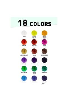 HIMI Jelly Cup Gouache Set 18 Renk x 30 gr Guaj Boya (Green Case)