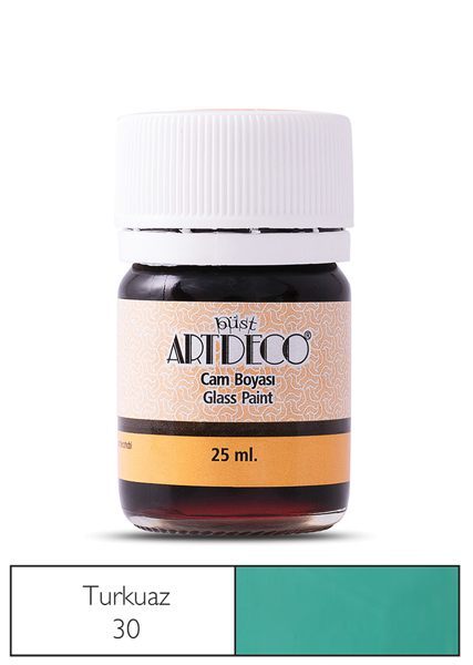 ARTDECO CAM VİTRAY BOYASI 25 ML. 30 TURKUAZ