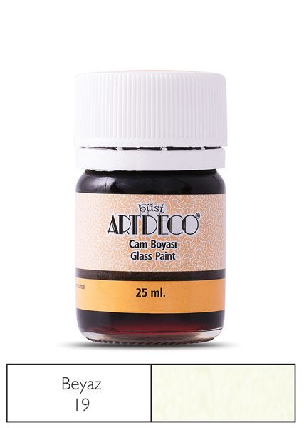 ARTDECO CAM VİTRAY BOYASI 25 ML. 19 BEYAZ