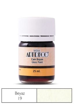 ARTDECO CAM VİTRAY BOYASI 25 ML. 19 BEYAZ
