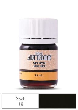 ARTDECO CAM VİTRAY BOYASI 25 ML. 18 SİYAH