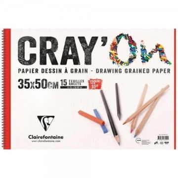 Clairefontaine Cray'On 120gr Spiralli Resim Blok 15 Sayfa 35x50cm