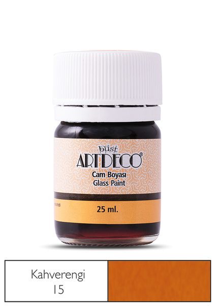 ARTDECO CAM VİTRAİL BOYASI 25 ML. 15 KAHVERENGİ