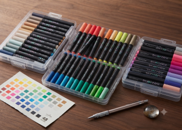 Truecolor 48'li Fırça Uçlu Akrilik Brush Marker Seti Özel Kutulu