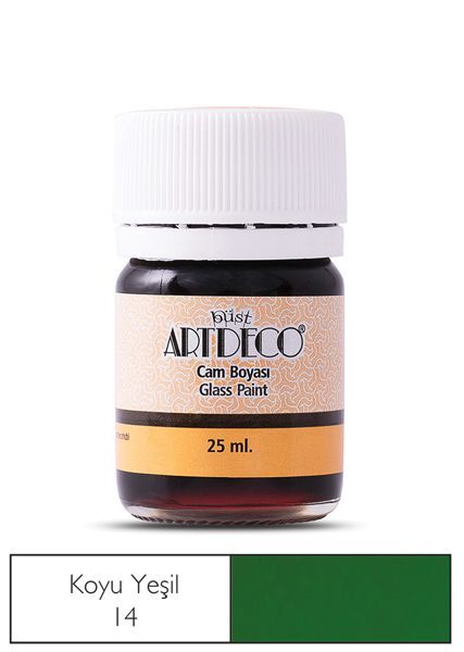 ARTDECO CAM VİTRAİL BOYASI 25 ML. 14 KOYU YEŞİL