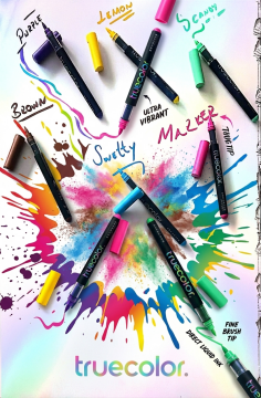 Truecolor 24'lü Fırça Uçlu Akrilik Brush Marker Seti Özel Kutulu
