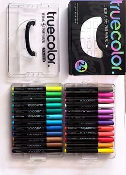 Truecolor 24'lü Fırça Uçlu Akrilik Brush Marker Seti Özel Kutulu