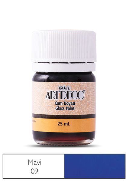 ARTDECO CAM VİTRAİL BOYASI 25 ML. 09 MAVİ