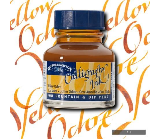 Winsor & Newton Kaligrafi Mürekkebi 30 ml. 744 Yellow Ochre