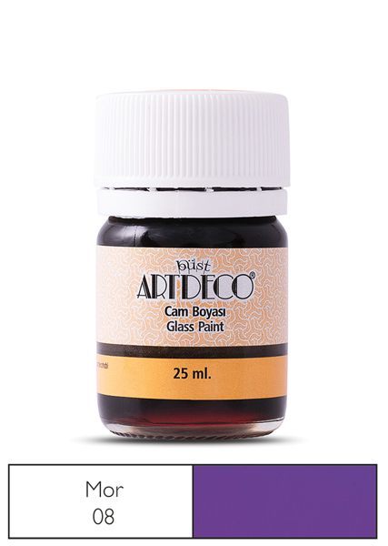 ARTDECO CAM VİTRAİL BOYASI 25 ML. 08 MOR