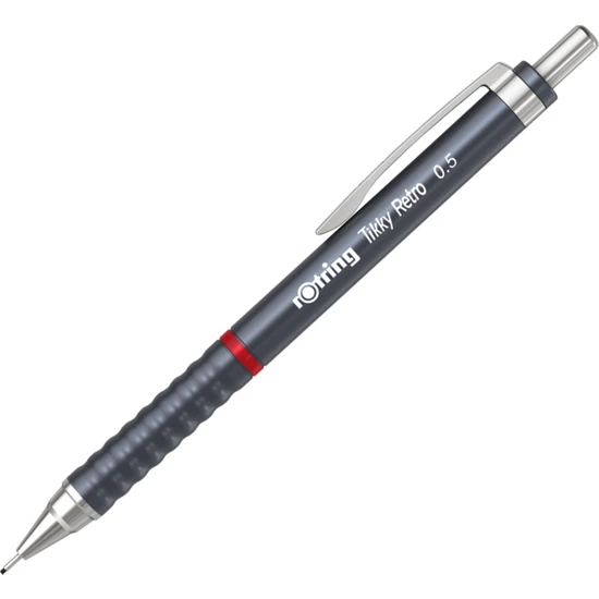 Rotring Tikky Retro Versatil Uçlu Kalem 0.5mm Metalik Gri