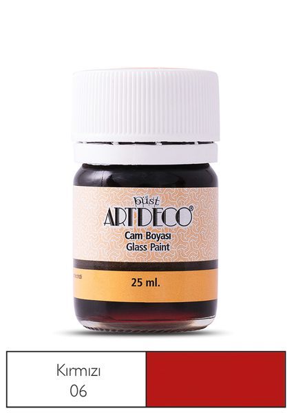 ARTDECO CAM VİTRAİL BOYASI 25 ML. 06 KIRMIZI
