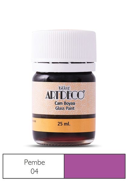 ARTDECO CAM VİTRAİL BOYASI 25 ML. 04 PEMBE