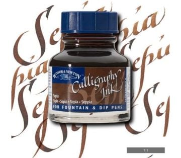 Winsor & Newton Kaligrafi Mürekkebi 30 ml. 609 Sepia