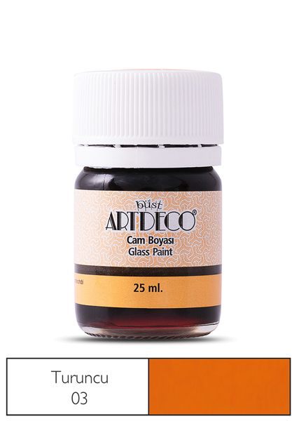 ARTDECO CAM VİTRAİL BOYASI 25 ML. 03 TURUNCU