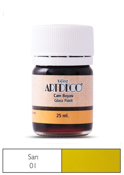 ARTDECO CAM VİTRAİL BOYASI 25 ML. 01 SARI