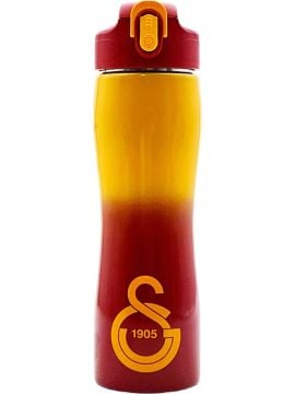 Galatasaray GS Lisanslı Çelik Suluk Matara Pipetli Logolu 500ML