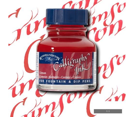 Winsor & Newton Kaligrafi Mürekkebi 30 ml. 203 Crimson