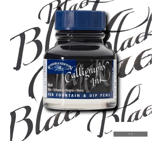 Winsor & Newton Kaligrafi Mürekkebi 30 ml. 030 Black