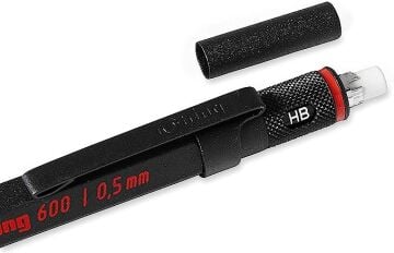 Rotring 600 Mekanik Versatil Uçlu Kalem Siyah 0.5 Mm