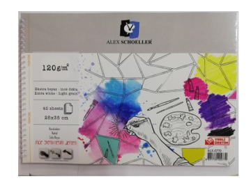 Alex Schoeller Resim Defteri 120gr 25x35cm 40 Sayfa