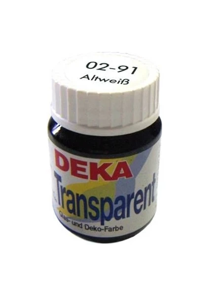 Deka Transparent 25 ml Cam Vitrail Boyası 02-91 Altweib (Beyaz)